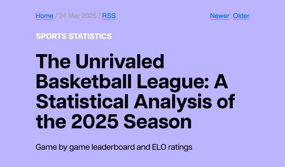 The Unrivaled Basketball League: A Statistical Analysis of the 2025 Season The Unrivaled Basketball League: A Statistical Analysis of the 2025 Season
